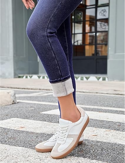 GRAPENT Fleece Lined Jeans for Women High Waisted Skinny Welt Pocket Winter Stretchy Denim Pants Warm Thermal Jeggings