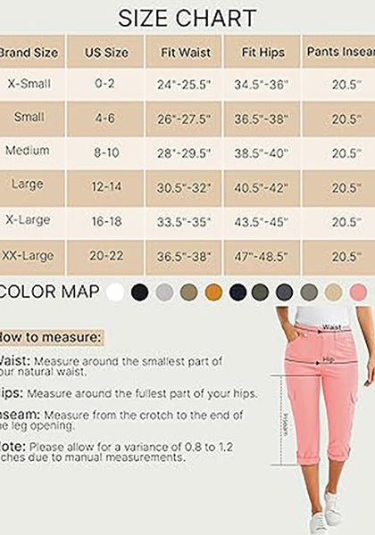 GRAPENT Cargo Capri Pants for Women High Waisted Relaxed Fit Elastic Knit Waist Casual Capris Trousers Cropped Pants