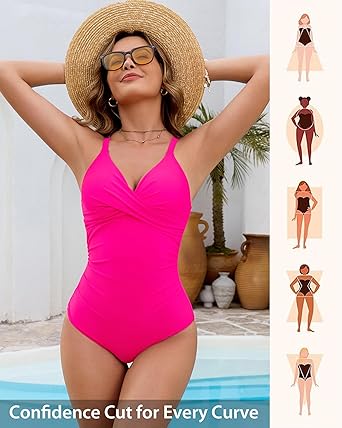 GRAPENT StrapCore One Piece Swimsuit Women Padded Twist Knot Bathing Suits Beach Modest Swimming Suits