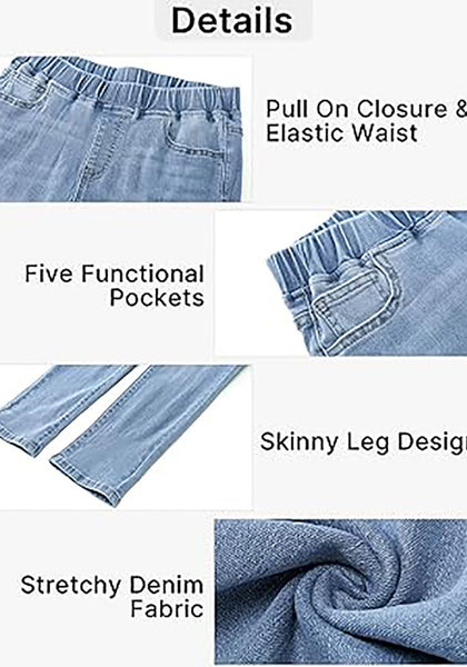 GRAPENT Pull On Jeans for Women High Waisted Skinny Capri Pants Trendy Stretch Denim Cropped Jeans Crop Jeggings Capris