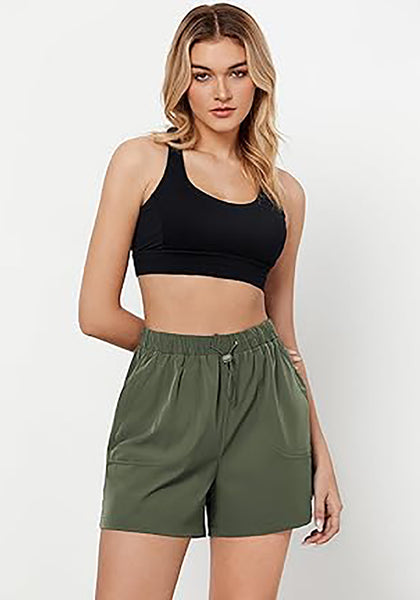 GRAPENT Athletic Shorts for Women High Waisted Casual Exercise Hiking Quick Dry Sports Gym Running Shorts with Pockets