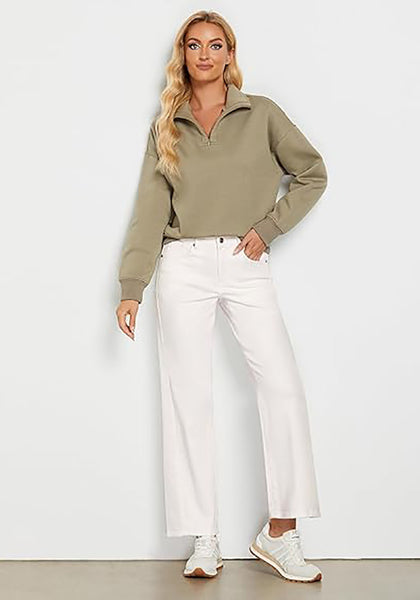 GRAPENT Straight Leg Jeans for Women High Waisted Trendy Ankle Length Forward Seams Stretchy Denim Pants Baggy Jeans