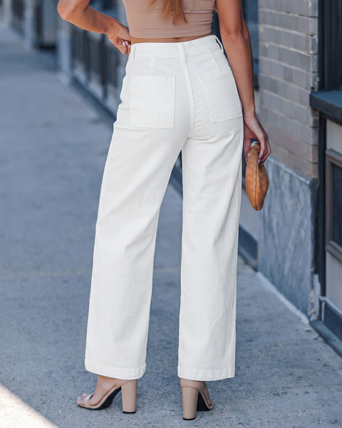 GRAPENT Womens Wide Leg Jeans High Waisted Stretch Denim Pants Patch Pocket | Effortless Wide Leg Silhouette, High Rise, 29.5 Inch Inseam, Full Length, Soft Stretch Denim, Jean Pants, Casual Work Outfits