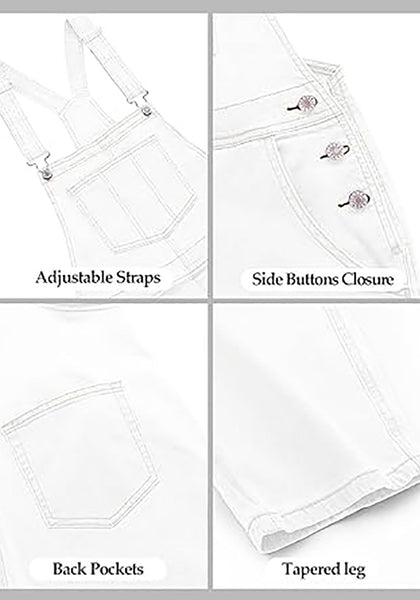 GRAPENT Overalls for Women Loose Fit Jean Denim Bib Jumpsuit Stretch Overall Pants