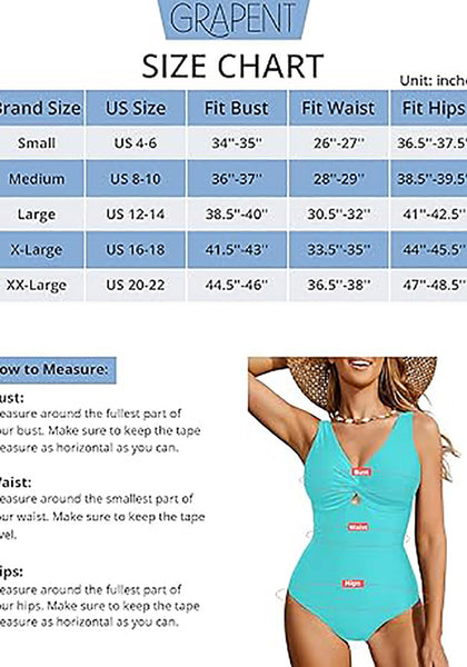 GRAPENT StrapCore One Piece Swimsuit Women Padded Twist Knot Cut Out Adjustable Straps Bathing Suits Beach Modest Swimming Suits