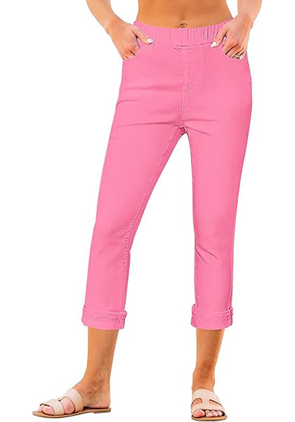 GRAPENT Pull On Jeans for Women High Waisted Skinny Capri Pants Trendy Stretch Denim Cropped Jeans Crop Jeggings Capris