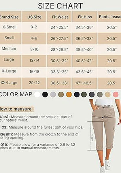 GRAPENT Cargo Capri Pants for Women High Waisted Relaxed Fit Elastic Knit Waist Casual Capris Trousers Cropped Pants