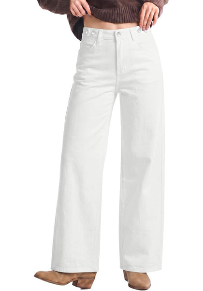 GRAPENT Wide Leg Jeans for Women High Waisted Baggy Stretchy Denim Pants | Adjustable Cinched Waist, High Rise, 30" Inseam, Full Length, 90S Baggy Style, Country Concert Outfits, Casual Work Wear