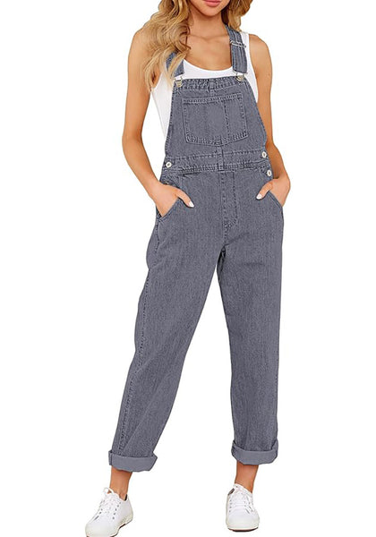 GRAPENT Overalls for Women Loose Fit Jean Denim Bib Jumpsuit Stretch Overall Pants