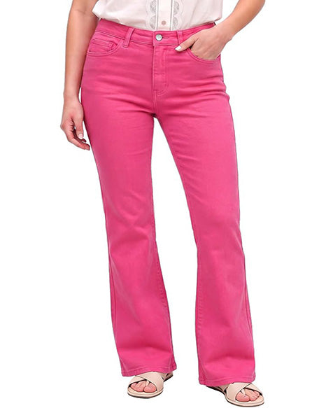 GRAPENT Flare Jeans for Women Trendy High Rise Classic Stretchy Denim Pants | Wide Leg Flare Jeans, High Waisted Stretch Denim, 30.5" Inseam, 90s Retro, Business Casual, Country Concert, Everyday Wear