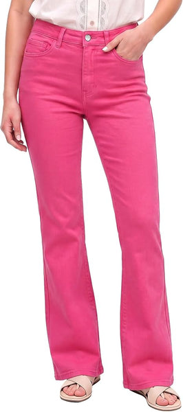 GRAPENT Flare Jeans for Women Trendy High Rise Classic Stretchy Denim Pants | Wide Leg Flare Jeans, High Waisted Stretch Denim, 30.5" Inseam, 90s Retro, Business Casual, Country Concert, Everyday Wear