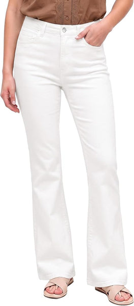 GRAPENT Flare Jeans for Women Trendy High Rise Classic Stretchy Denim Pants | Wide Leg Flare Jeans, High Waisted Stretch Denim, 30.5" Inseam, 90s Retro, Business Casual, Country Concert, Everyday Wear
