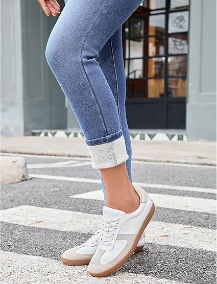 GRAPENT Fleece Lined Jeans for Women High Waisted Skinny Welt Pocket Winter Stretchy Denim Pants Warm Thermal Jeggings