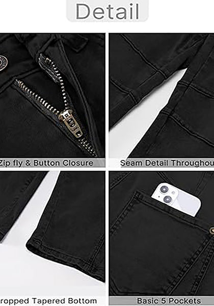 GRAPENT Barrel Jeans for Women Trendy High Waisted Wide Leg Baggy Cropped Relax Fit Stretch Denim Trouser Ankle Pants