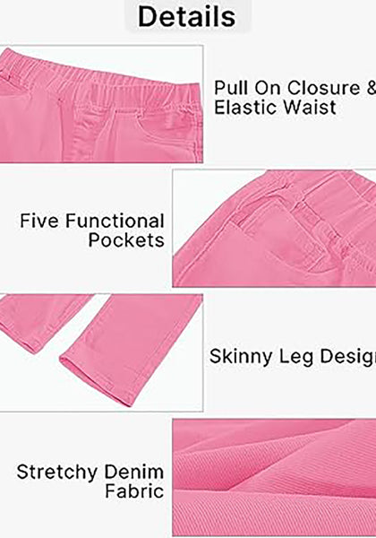 GRAPENT Pull On Jeans for Women High Waisted Skinny Capri Pants Trendy Stretch Denim Cropped Jeans Crop Jeggings Capris