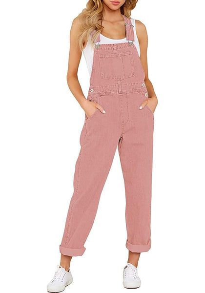 GRAPENT Overalls for Women Loose Fit Jean Denim Bib Jumpsuit Stretch Overall Pants