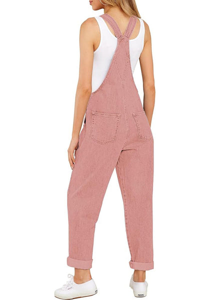 GRAPENT Overalls for Women Loose Fit Jean Denim Bib Jumpsuit Stretch Overall Pants