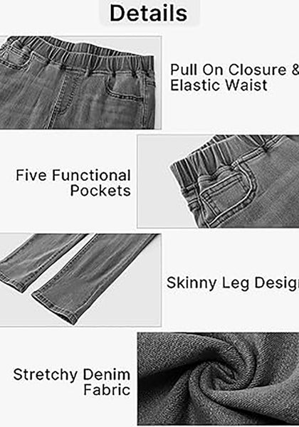 GRAPENT Pull On Jeans for Women High Waisted Skinny Capri Pants Trendy Stretch Denim Cropped Jeans Crop Jeggings Capris