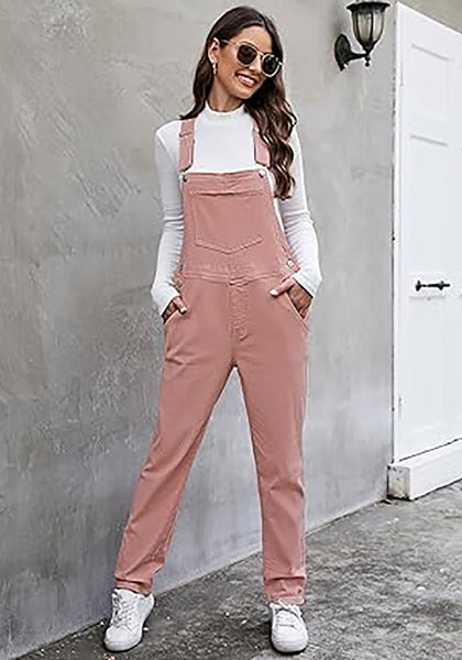 GRAPENT Overalls for Women Loose Fit Jean Denim Bib Jumpsuit Stretch Overall Pants