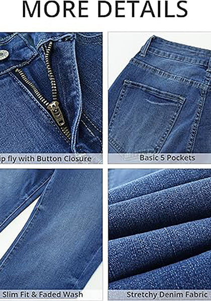 GRAPENT Capris Jeans for Women High Waisted Skinny Stretchy Denim Capri Pants Casual Cropped Jeggings Trousers