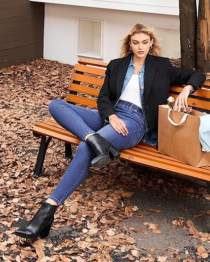 GRAPENT Skinny Jeans for Women High Waisted Trendy Pull On Elastic Waist Slim Jeggings Stretch Denim Pants Trouser Jeans