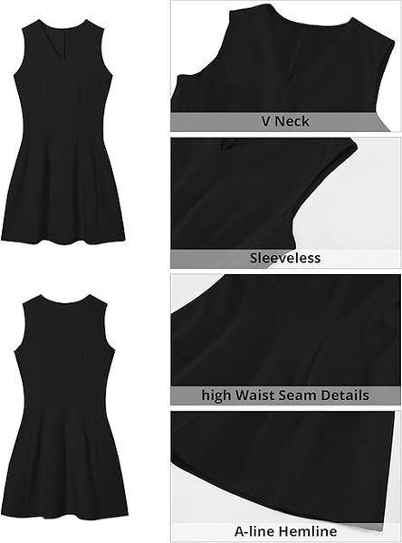 GRAPENT Summer Dresses for Women Elegant Classy Spring A Line Business Casual Work Graduation Cocktail Short Dress 2026