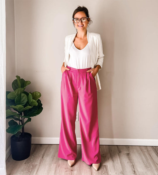 GRAPENT Wide Leg Pants for Women Work Business Casual High Waisted Dress Pants Flowy Trousers Office