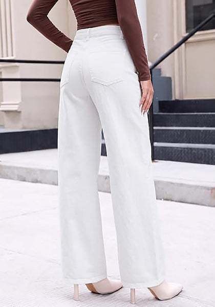 GRAPENT Wide Leg Jeans for Women High Waisted Baggy Stretchy Denim Pants | Adjustable Cinched Waist, High Rise, 30" Inseam, Full Length, 90S Baggy Style, Country Concert Outfits, Casual Work Wear