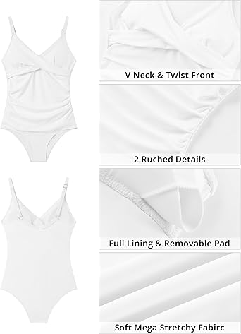 GRAPENT StrapCore One Piece Swimsuit Women Padded Twist Knot Bathing Suits Beach Modest Swimming Suits