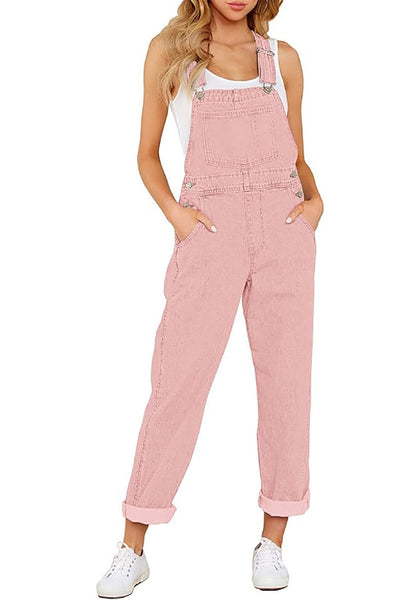 GRAPENT Overalls for Women Loose Fit Jean Denim Bib Jumpsuit Stretch Overall Pants