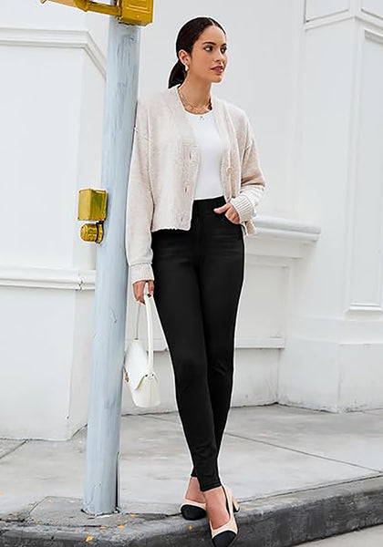 GRAPENT Skinny Jeans for Women Trendy High Waisted Pull On Elastic Waist Soft Stretchy Denim Pants Sweatpant Jeggings