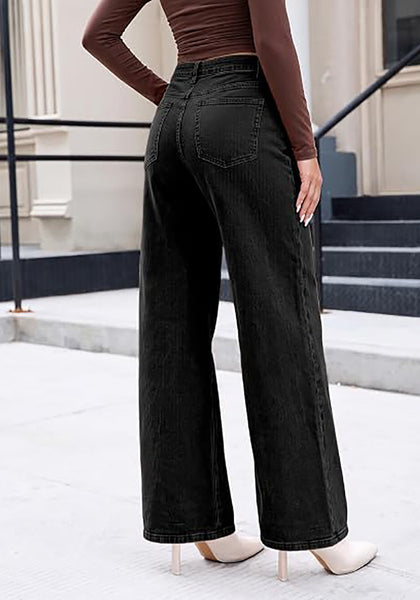 GRAPENT Wide Leg Jeans for Women High Waisted Baggy Stretchy Denim Pants | Adjustable Cinched Waist, High Rise, 30" Inseam, Full Length, 90S Baggy Style, Country Concert Outfits, Casual Work Wear
