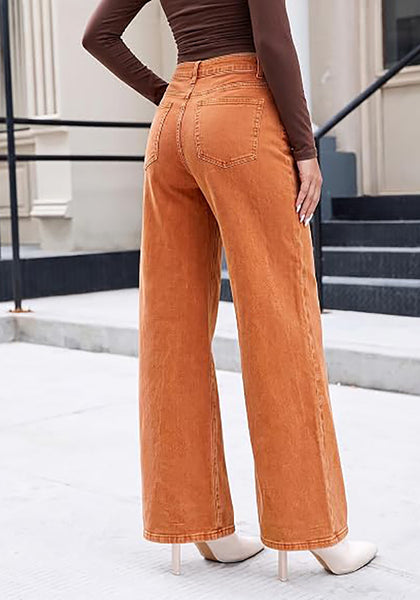 GRAPENT Wide Leg Jeans for Women High Waisted Baggy Stretchy Denim Pants | Adjustable Cinched Waist, High Rise, 30" Inseam, Full Length, 90S Baggy Style, Country Concert Outfits, Casual Work Wear