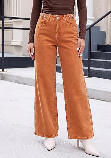 GRAPENT Wide Leg Jeans for Women High Waisted Baggy Stretchy Denim Pants | Adjustable Cinched Waist, High Rise, 30" Inseam, Full Length, 90S Baggy Style, Country Concert Outfits, Casual Work Wear
