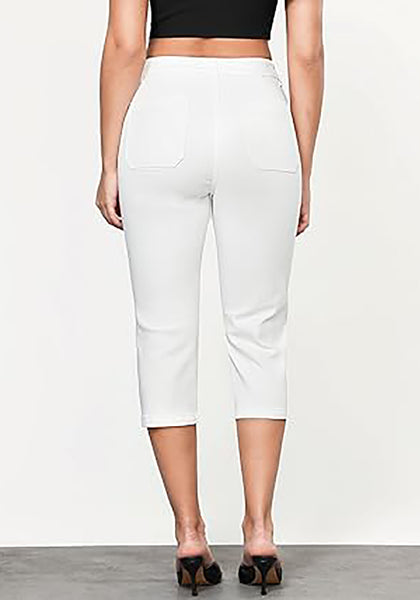 GRAPENT Women's Sculpting Denim Capri Skinny Jean Slim Stretch