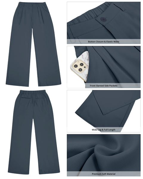 GRAPENT Wide Leg Pants for Women Work Business Casual High Waisted Dress Pants Flowy Trousers Office