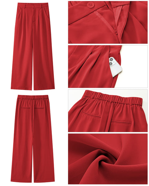 GRAPENT Wide Leg Pants for Women Work Business Casual High Waisted Dress Pants Flowy Trousers Office