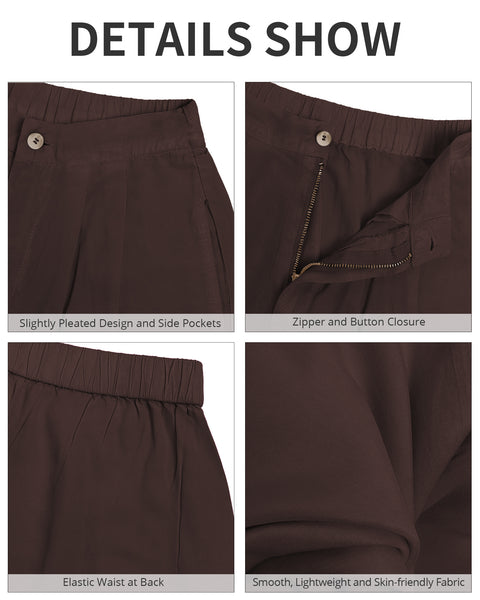 GRAPENT Wide Leg Pants for Women High Waisted Jeans Palazzo Pants Lightweight Summer Beach Flowy Trousers Y2K