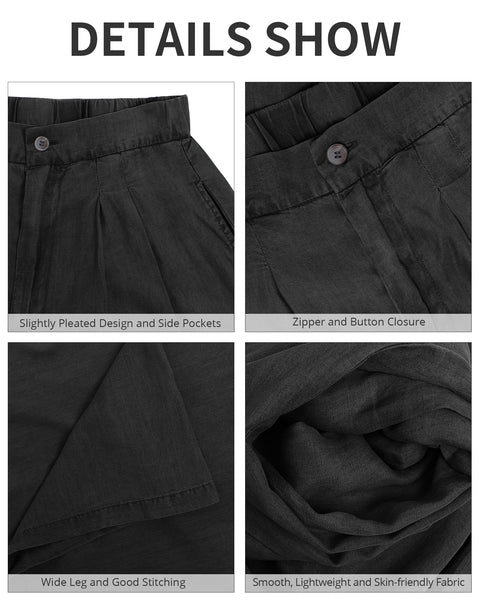 GRAPENT Wide Leg Pants for Women High Waisted Jeans Palazzo Pants Lightweight Summer Beach Flowy Trousers Y2K