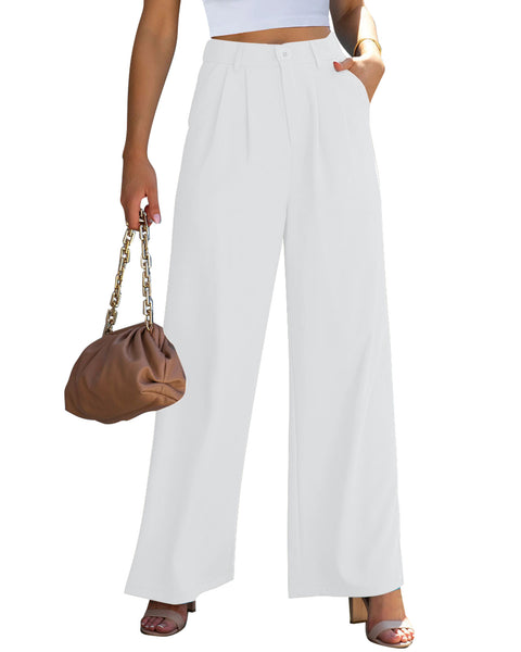 GRAPENT Wide Leg Pants for Women Work Business Casual High Waisted Dress Pants Flowy Trousers Office
