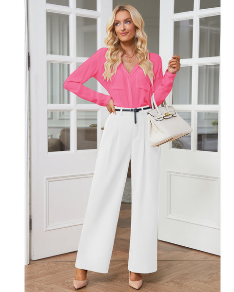 GRAPENT Wide Leg Pants for Women Work Business Casual High Waisted Dress Pants Flowy Trousers Office
