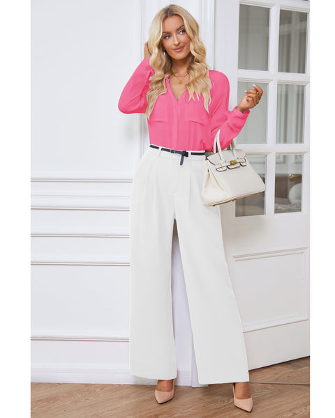 GRAPENT Wide Leg Pants for Women Work Business Casual High Waisted Dress Pants Flowy Trousers Office