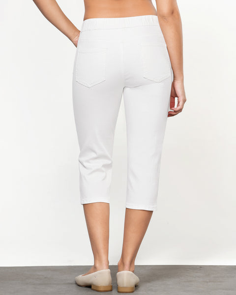 GRAPENT Women's High Waisted Skinny Elastic Waist Butt Lift Jegging Capri Jean Denim