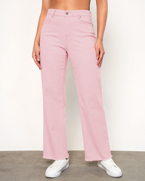 GRAPENT Straight Leg Jeans for Women High Waisted Stretchy Frayed Raw Hem Loose Denim Pants Casual Baggy Jean Trousers