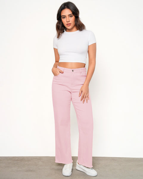 GRAPENT Straight Leg Jeans for Women High Waisted Stretchy Frayed Raw Hem Loose Denim Pants Casual Baggy Jean Trousers