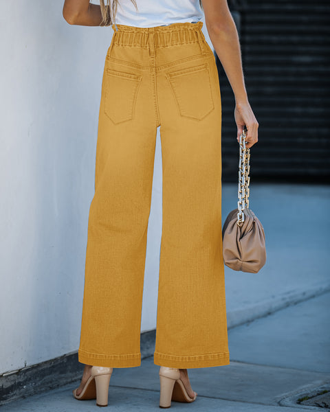 GRAPENT Wide Leg Jeans for Women Stretch High Wasited Elastic Waist Bell Bottom Baggy Y2K Pants