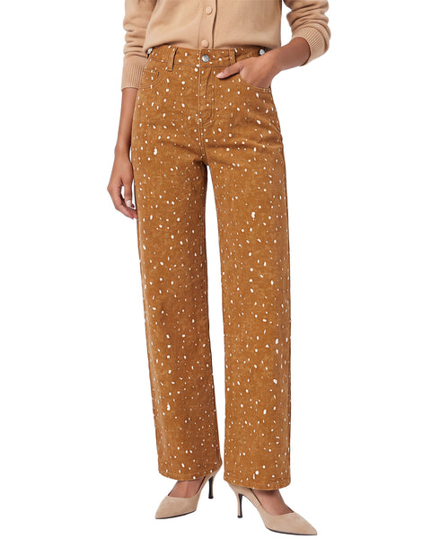 GRAPENT Straight Leg Jeans for Women Deer Print High Waisted Denim Pants Adjustable Cinched Waist, Stretchy, Allover Speckled Print, Full Length, 29.5" Inseam, Country Concert, Casual Daily Wear
