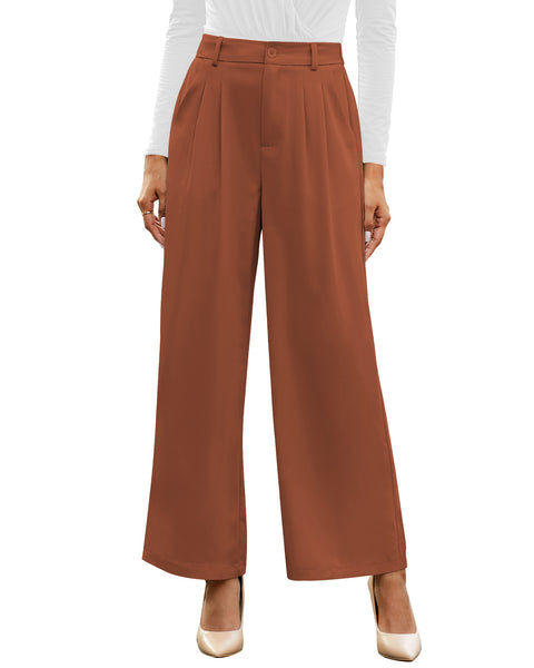 GRAPENT Wide Leg Pants for Women Work Business Casual High Waisted Dress Pants Flowy Trousers Office