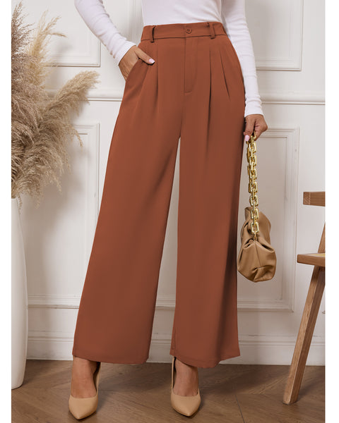 GRAPENT Wide Leg Pants for Women Work Business Casual High Waisted Dress Pants Flowy Trousers Office