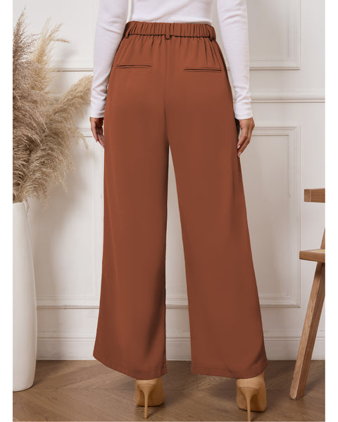 GRAPENT Wide Leg Pants for Women Work Business Casual High Waisted Dress Pants Flowy Trousers Office